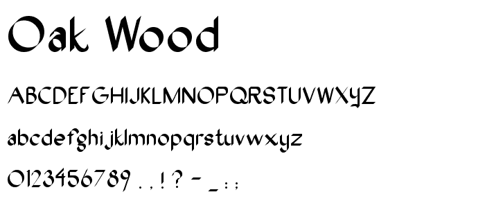 Oak Wood font